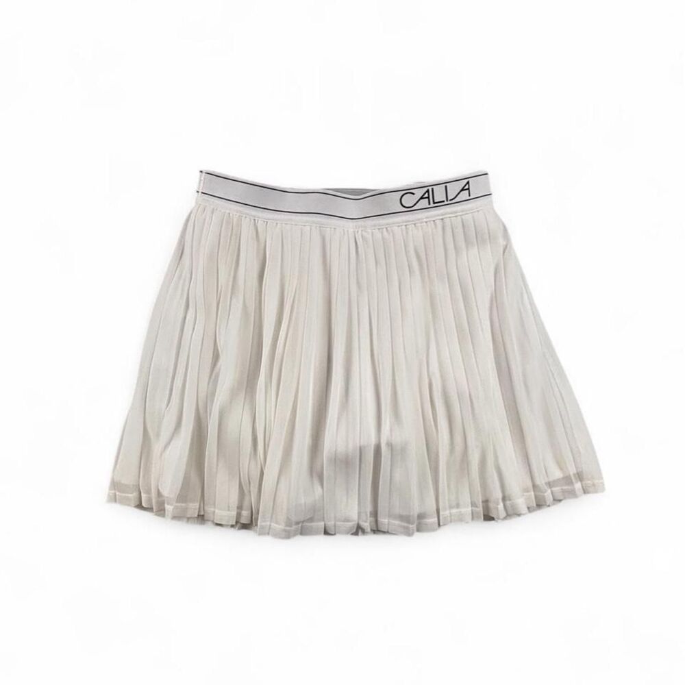 Calia Pleated Tennis Skirt Women’s XS White High Rise Built In Shorts NWT